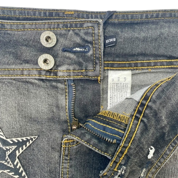 Sexy Punk Rock Denim Mini Skirt XS Custm by Madz  Goth Metal Festival Outfit - Picture 12 of 16